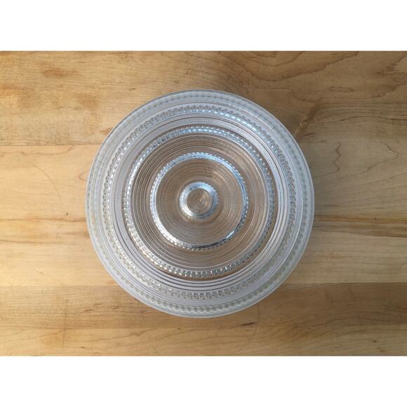 Vintage Art Deco Frosted Textured Clear Glass Ceiling Light Cover, Light Shade - Picture 8 of 10